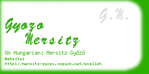 gyozo mersitz business card